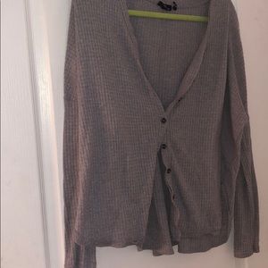 Grey Button down sweater